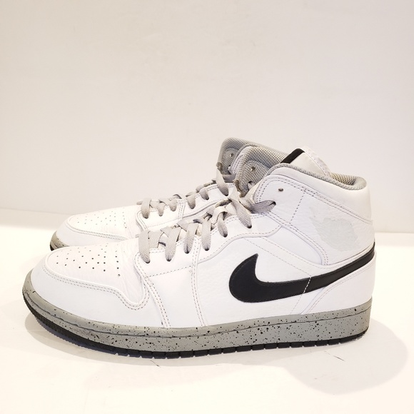 air jordan 1 mid white cement